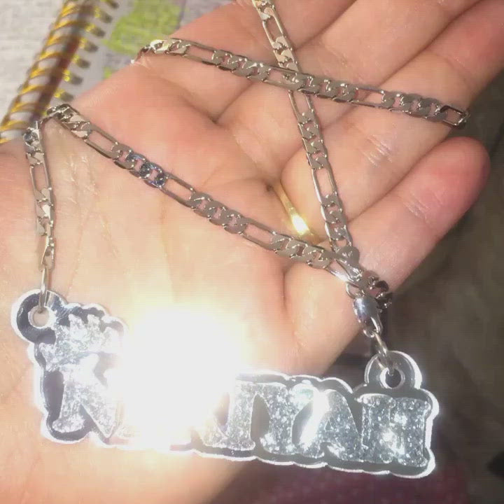 Silver nameplates & SILVER CHAIN CUSTOMIZE YOURS TODAY!
